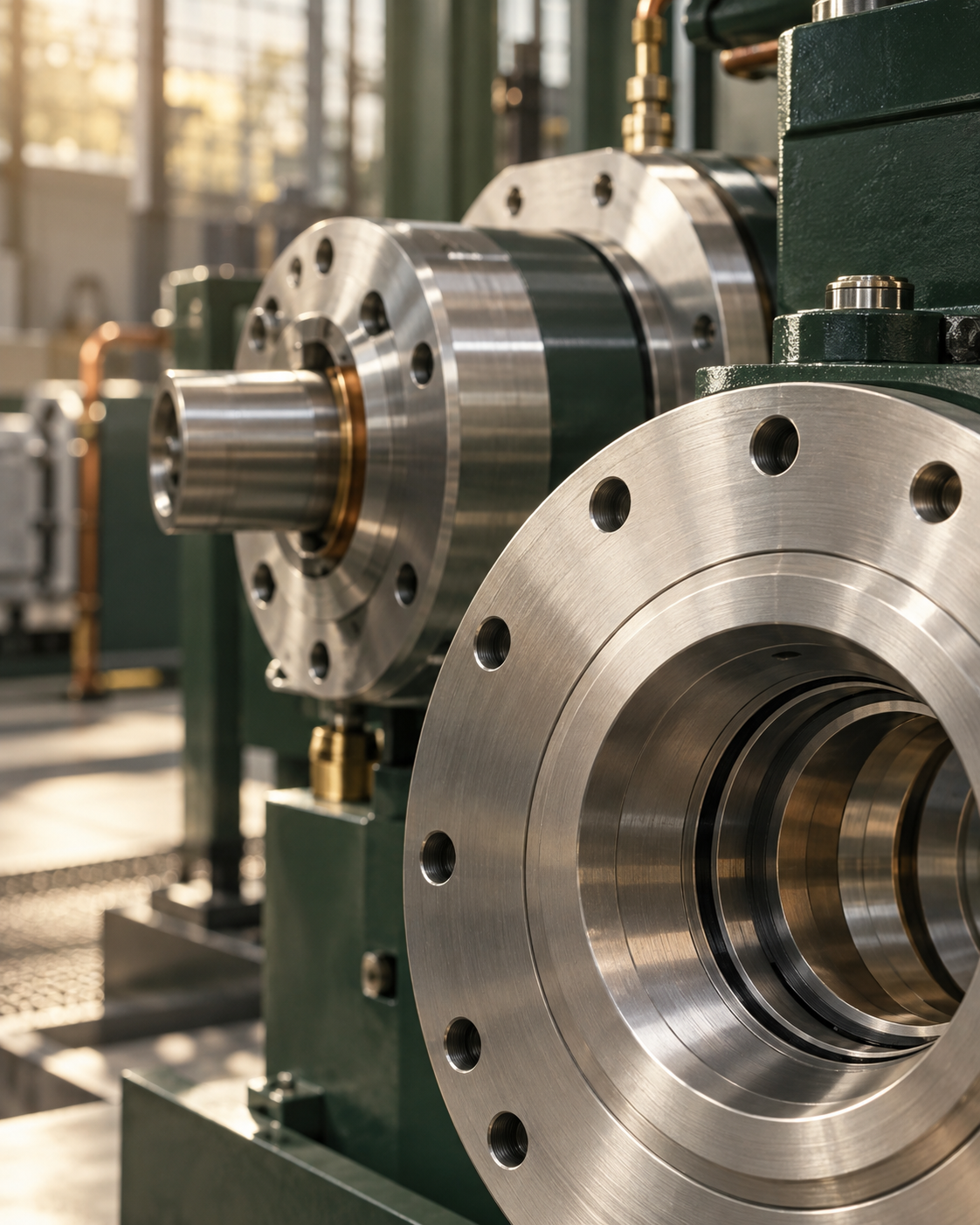 Conceptual image of precision-machined metal components